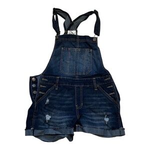 Vintage Jordache Women's Navy and Blue Dungarees-overalls Size M